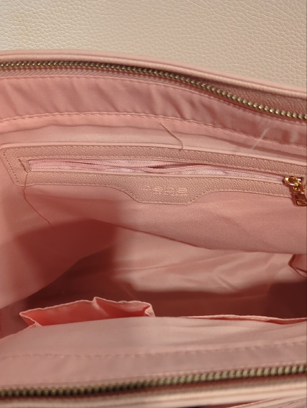 bebe Pink Monogram Tote with Matching Crossbody Pouch - Picture 5 of 7
